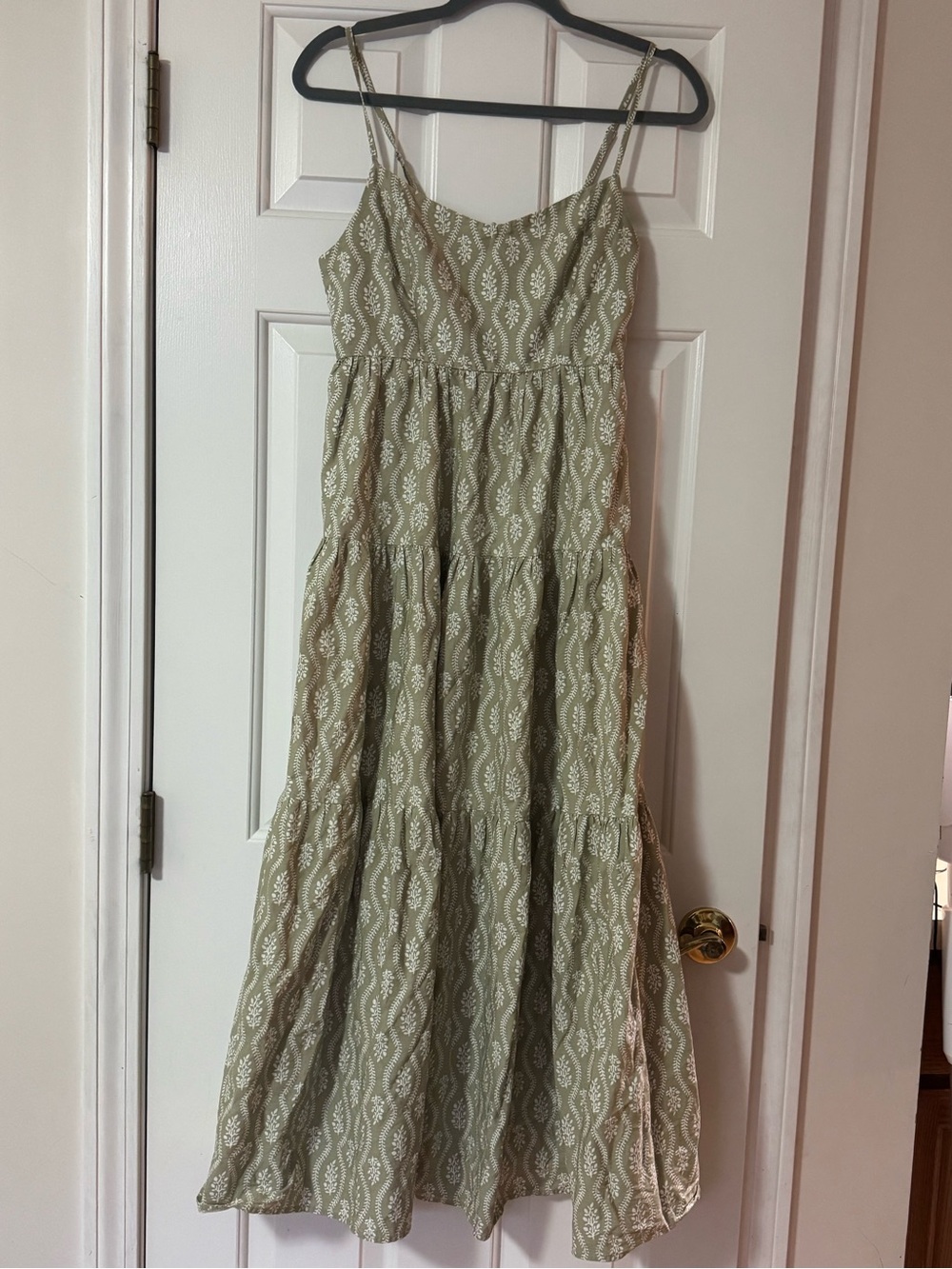 Local European Green Tiered Maxi Dress